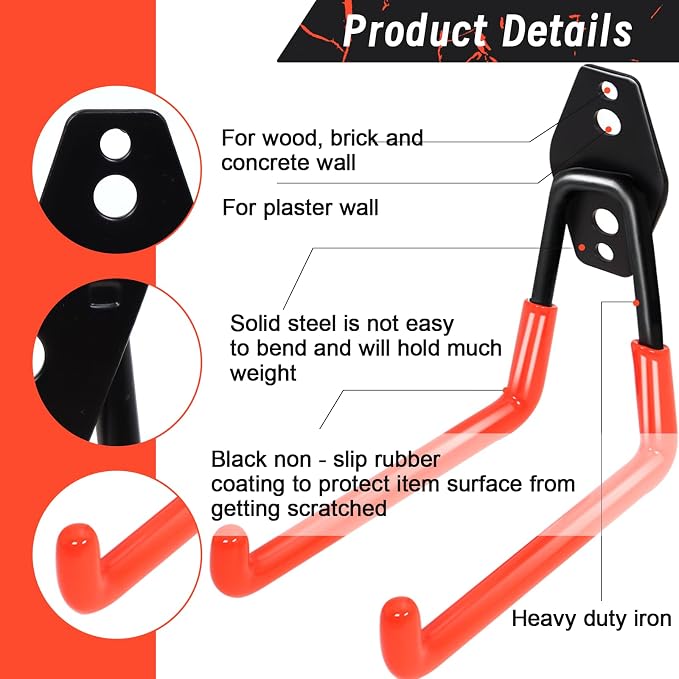 15 pcs Garage Wall Hooks Garage Storage Hook - Image 4