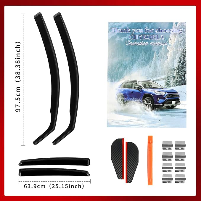 in Channel Rain Guards Fits for Honda Civic 2016-2021 Sedan 4-Door, Durable - Image 7