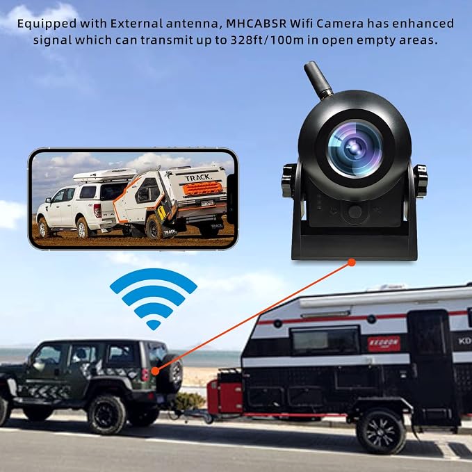 720P WiFi Backup Camera-Wireless Magnetic Reversing Camera - Image 3