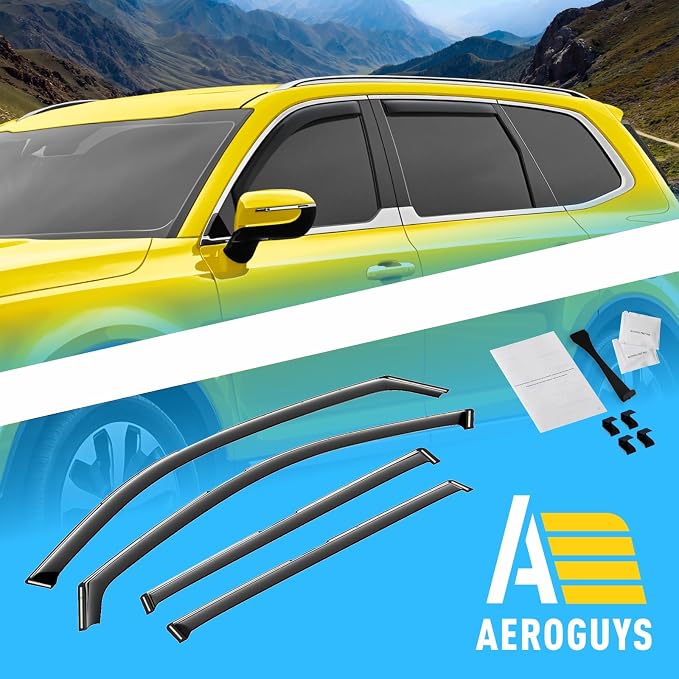 Extra Durable Window Deflectors in-Channel Window Visors Rain Guards Fit - Image 8