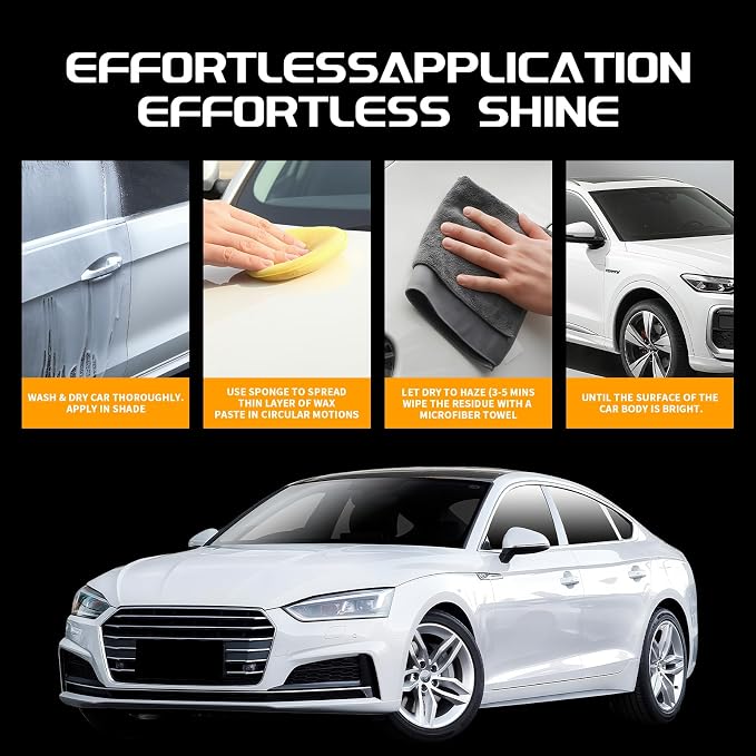 Car Wax for Light & Metallic Cars | White, Pearl | Anti-Yellowing Carnauba | - Image 6