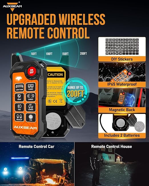 Auxbeam 8 Gang Slim Switch Panel Bluetooth RGB AS-800 - Image 4