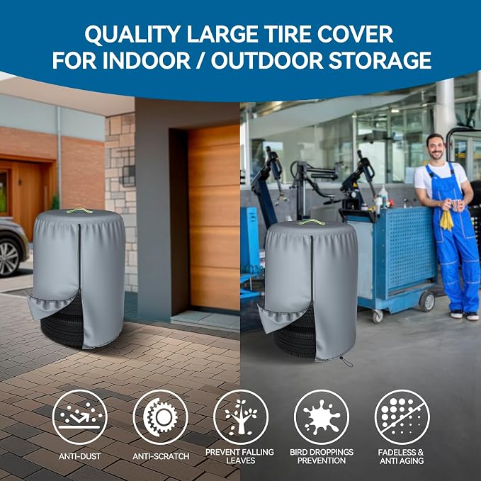 Durable 600D Tire Storage Bag, Large Tyre Dust Protective Cover - Image 8