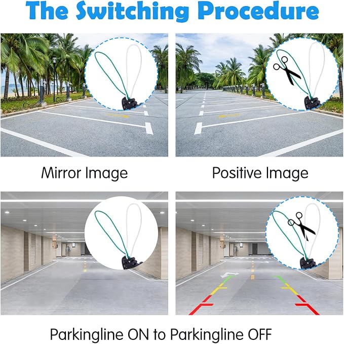 Kairiyard Backup Camera for Car, License Plate Back up Camera 170° Wide View - Image 5