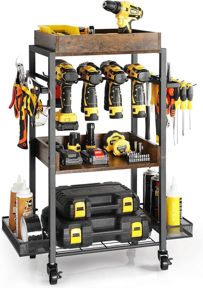 Power Tool Organizer Garage Storage Organization Shelving Tool Holder Drill by Olakee