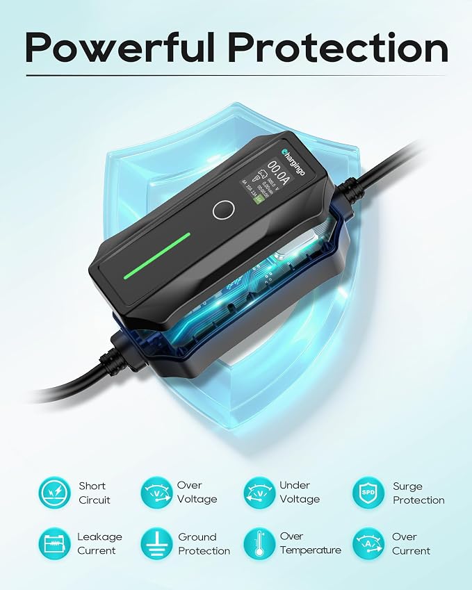 2025 Upgraded Level 1-2 Portable EV Charger, NEMA 5-15 & 6-20 Plug, 25 Ft EV - Image 5