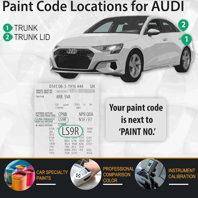 LY9C Ibis White Car Touch Up Paint - Image 6