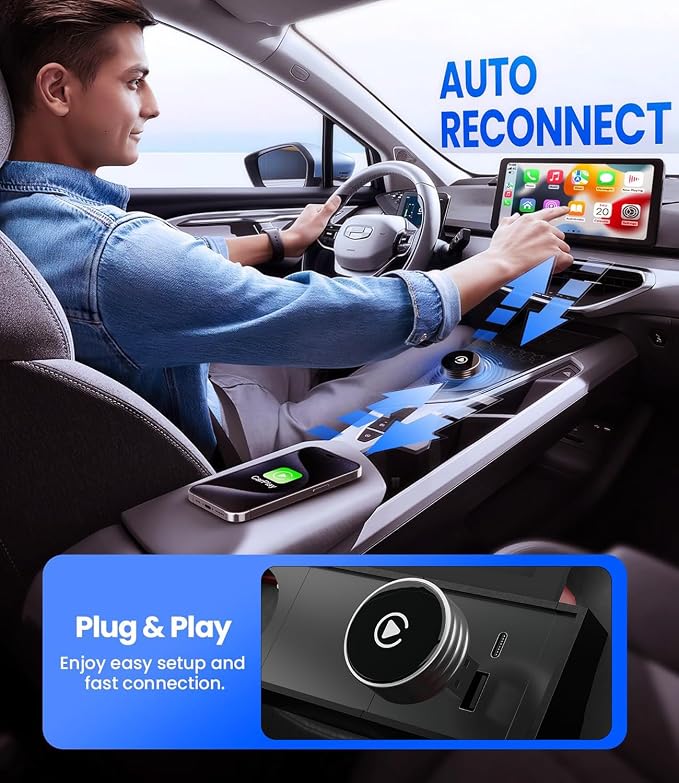 Wireless CarPlay Adapter 2025 Upgrade Wired CarPlay to Wireless, Mini USB Design - Image 5