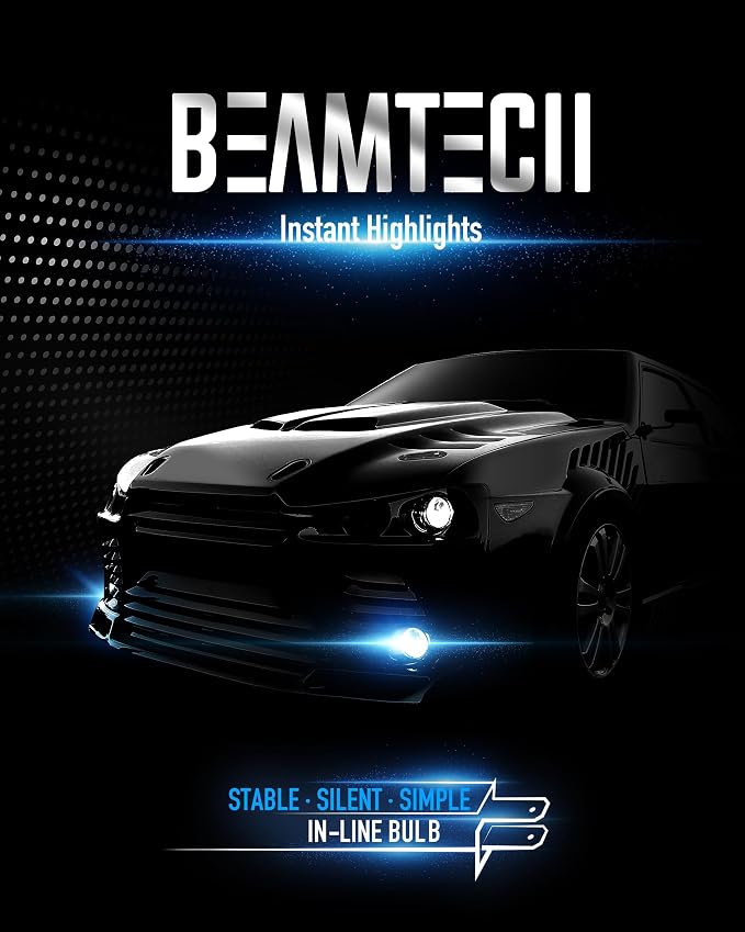 BEAMTECH 9006 Bulbs, Fanless In Line HB4 Fog Light Bulb 6500K Xenon White Fog - Image 9