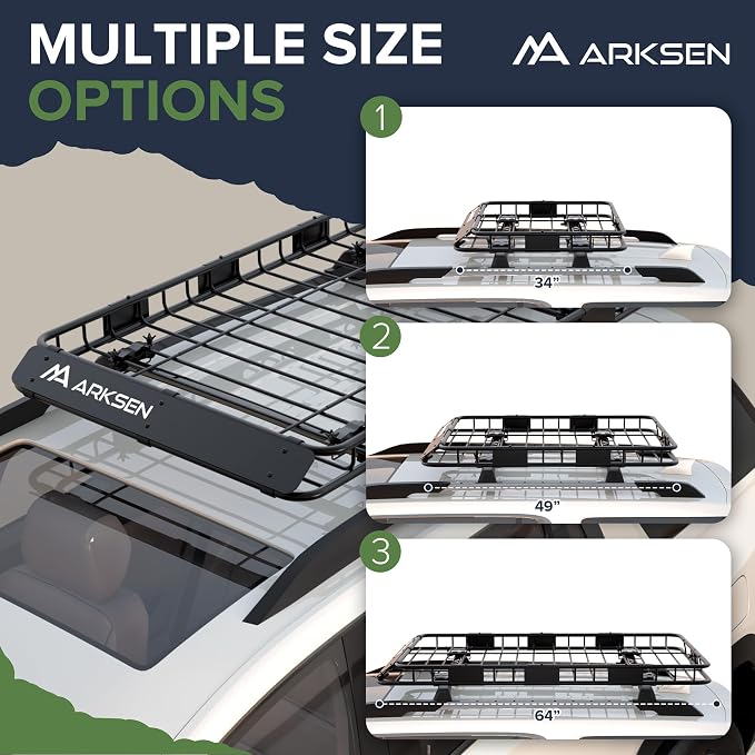 ARKSEN 64 x 39 x 4 Inch Upgrade Universal Roof Rack - Image 5