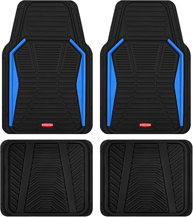 Rubbermaid Car Mat Full Set All-Weather Heavy-Duty 4 Pieces– Trim-to-Fit by Rubbermaid