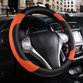Leather Car Steering Wheel Cover, Non-Slip Car Wheel Cover Protector Breathable by Szttswamp