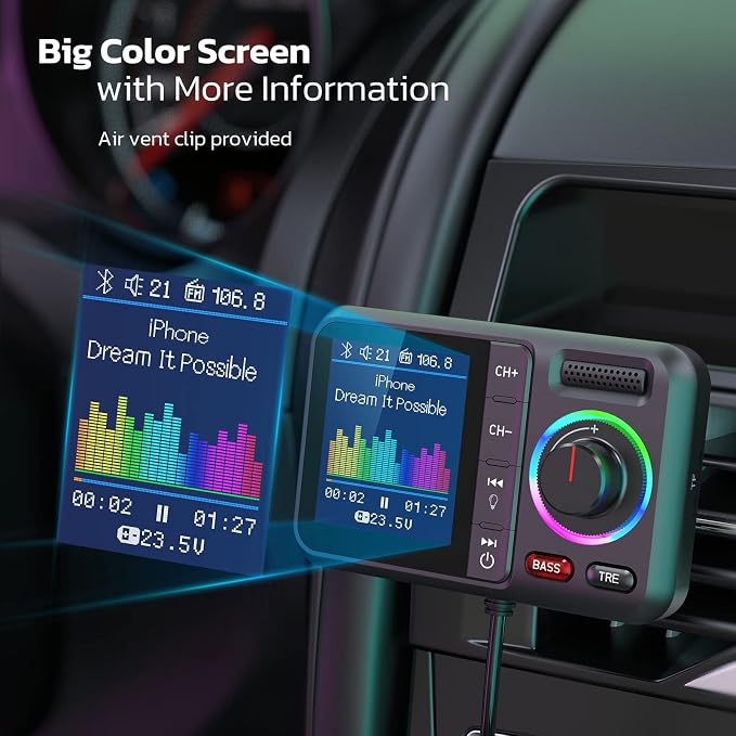 Nulaxy Bluetooth FM Transmitter - Image 2