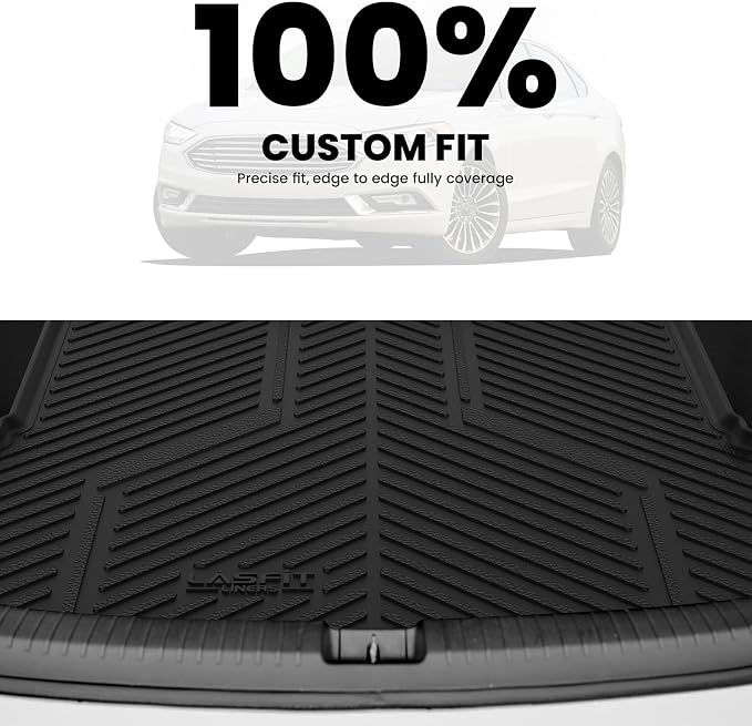 LASFIT Trunk Mat for Ford Fusion 2013-2020 All Weather TPE Mats Custom Fit - Image 4
