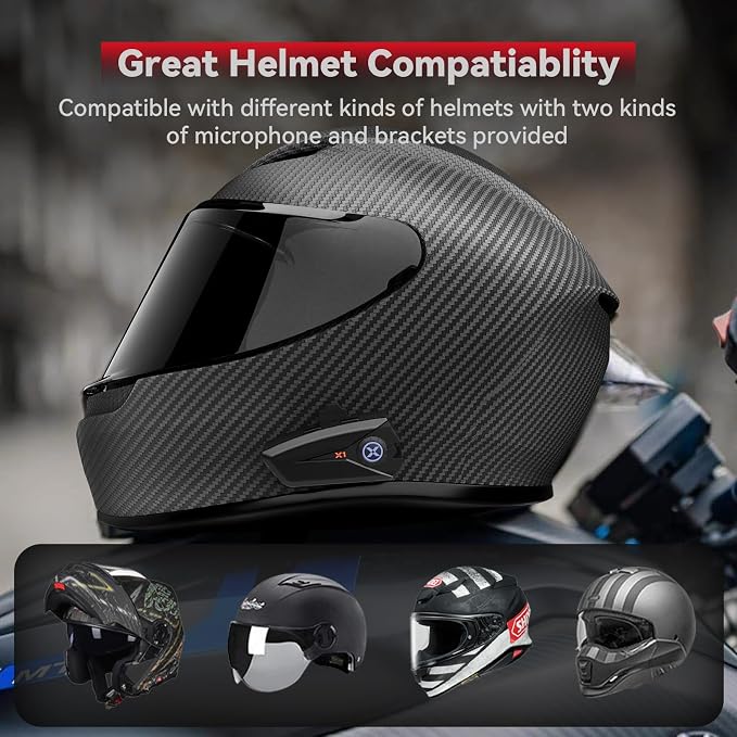 X1 Motorcycle Helmet Bluetooth Headphones V5.3 - Image 6