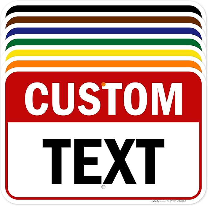 Custom Sign, Custom Sign for Business, Indoor/Outdoor use. 12x18 Inches by MySignCenter