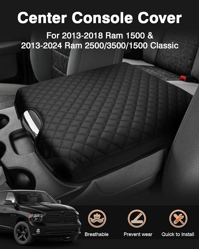 Shademax Center Console Cover for 2013-2018 Ram 1500 & 2013-2024 Ram - Image 2