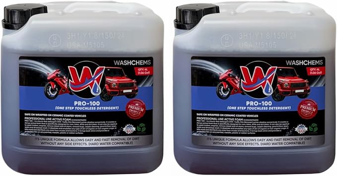 Wash Chems Pro 100 Touchless Car Wash Detergent Soap Concentrate No Brushing by WASHCHEMS