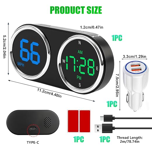GPS Digital Speedometer for Car MPH, Universal HUD Speed Meter - Image 7