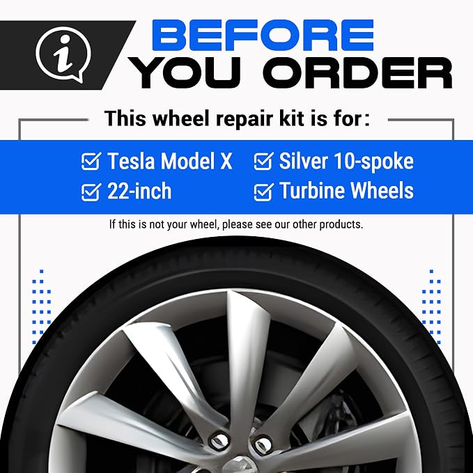 Premium Tesla Wheel Curb Rash Repair Kit - Image 2