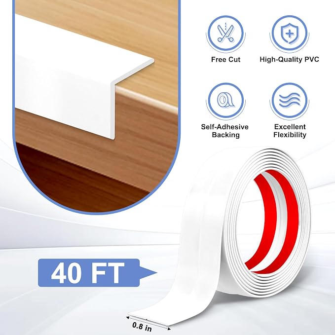 Wall Corner Protector Moulding Trim Peel and Stick Wall Corner Guards Trim - Image 2