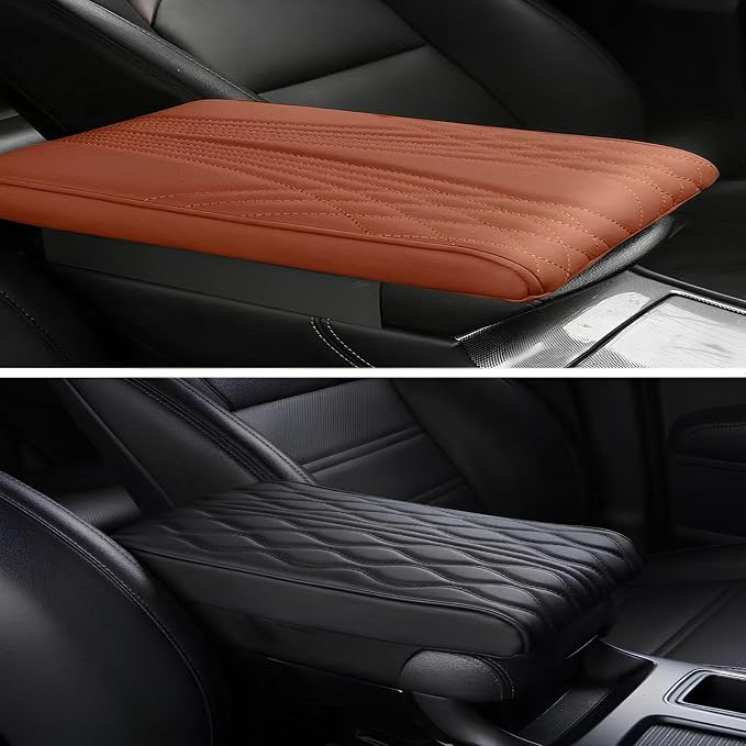 Leather Car Armrest Box Mat - Image 3