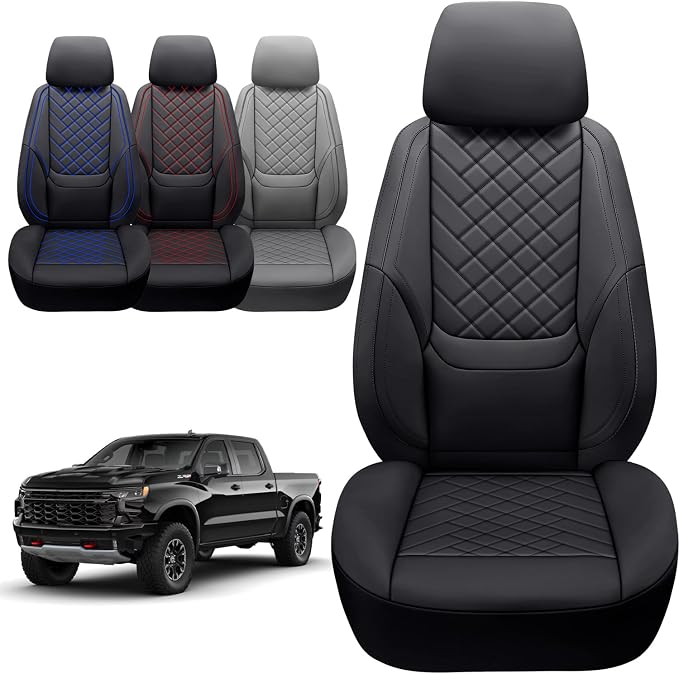 BABYBLU Chevy Chevrolet Silverado GMC Sierra Car Seat Covers Fit 2007-2023 2024 by BABYBLU