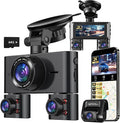 Dash Cam 360°, Dash Camera for Cars Front and Rear Inside, 4 Channel 4K/2K FHD by HUPEJOS