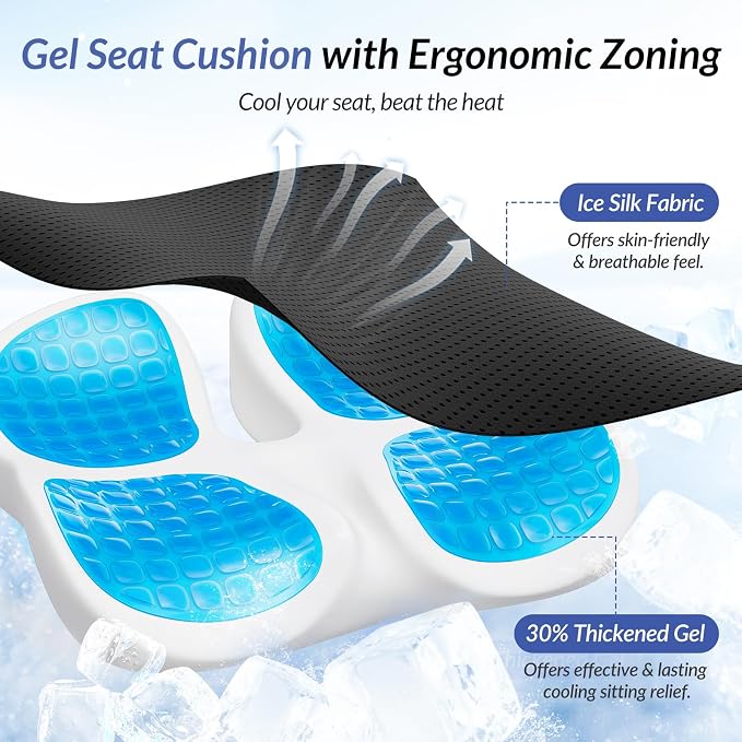 ZIKEE Gel Seat Cushion for Office Chair and Car Seat - Image 5