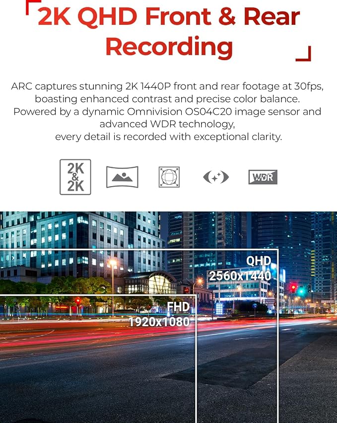 THINKWARE ARC Dash Cam with Smart Driving Alert System, 3X Energy Saving - Image 3