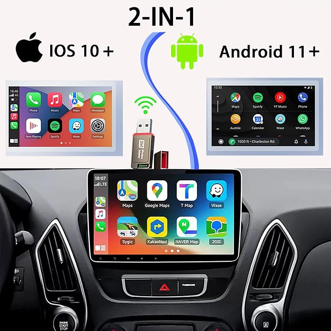 2-in-1 Wireless CarPlay Adapter - Image 3