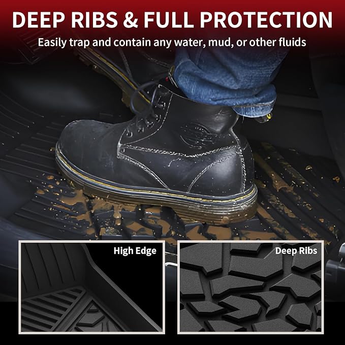 LASFIT Floor Mats for Ford Maverick 2025 2024 2023 2022 All Weather Car Mats - Image 2