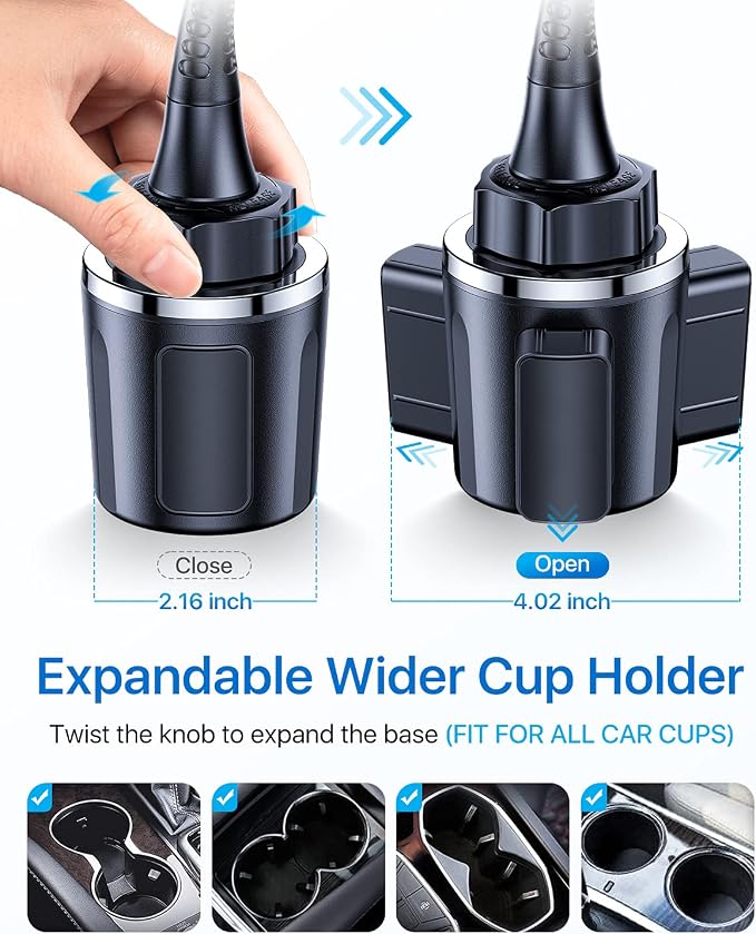 Danmus® Upgraded Car Cup Holder Phone Mount - Image 3