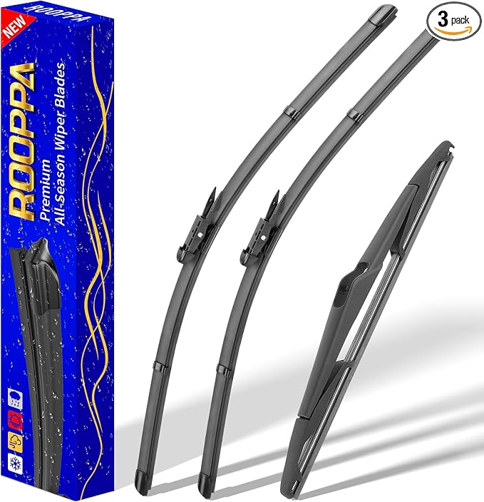 3 wipers Replacement for 2012-2018 Ford Focus, Windshield Wiper Blades Original by ROOPPA