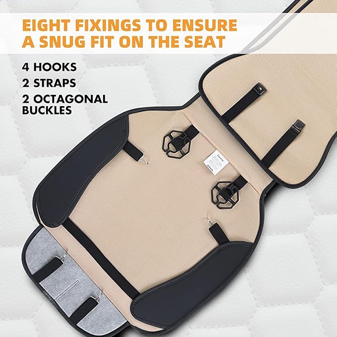 Elantrip 2PCs Front Car Seat Covers Leather Water Proof Seat Protector - Image 5
