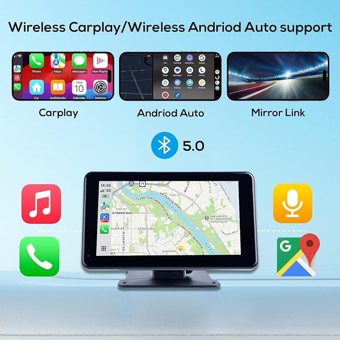 Portable Wireless Apple Carplay Screen - Image 4
