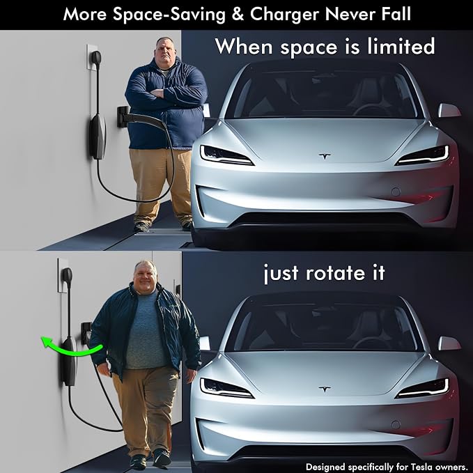 Tesla Charger Holder Wall Mount Tesla Mobile Connector Charger Holder, 5-Level - Image 2