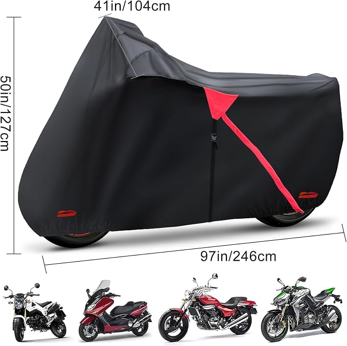 Motorcycle Cover, Waterproof Zipper Outdoor Cover - Image 2