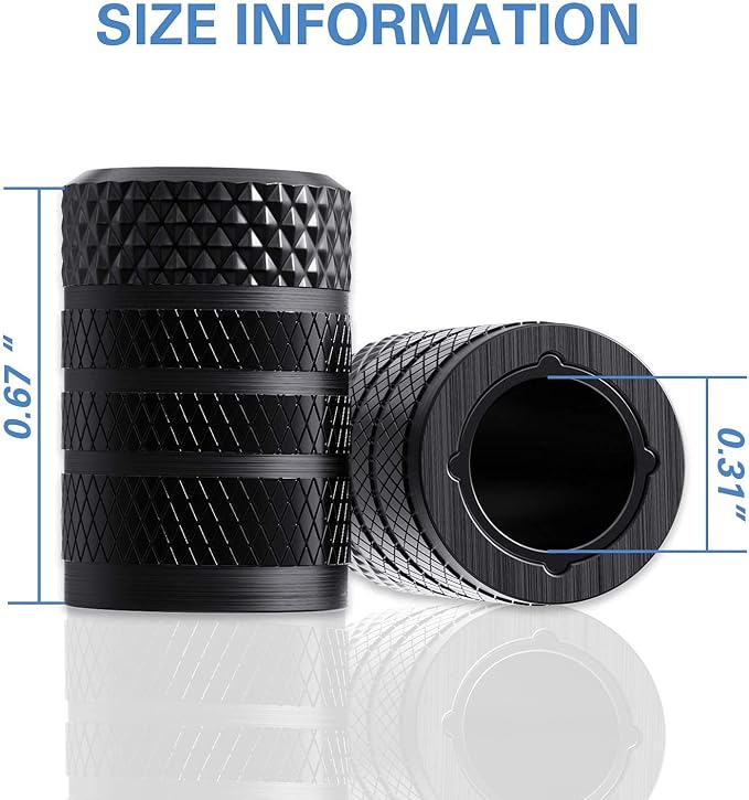 CKAuto Tire Valve Stem Caps, Anodized Aluminum Tire Valve Cap Set, Corrosion - Image 4