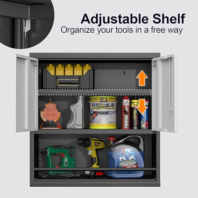 GREATMEET 31" H Locking Metal Garage Storage Cabinet - Image 6