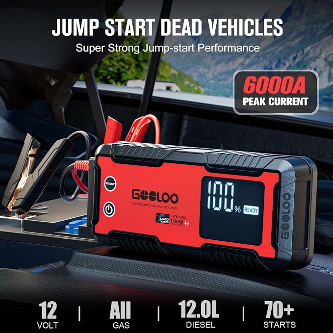 GOOLOO 6000A Jump Starter GT6000 Car Starter - Image 3