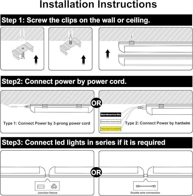 LED Shop Lights - 4FT 50W LED Light Fixture - Image 7