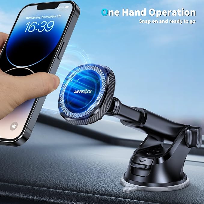 APPS2Car for MagSafe Car Mount, Magnetic Phone Holder for Car Dashboard - Image 8