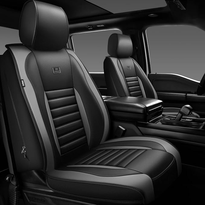 CAR PASS Nappa Leather Car Seat Covers Front Seats, Luxury Seat Protector - Image 5