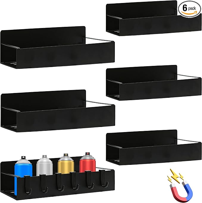 6Pcs Magnetic Aerosol Spray Can Holder, Steel Magnet Spray Toolbox Bottle by Unknown