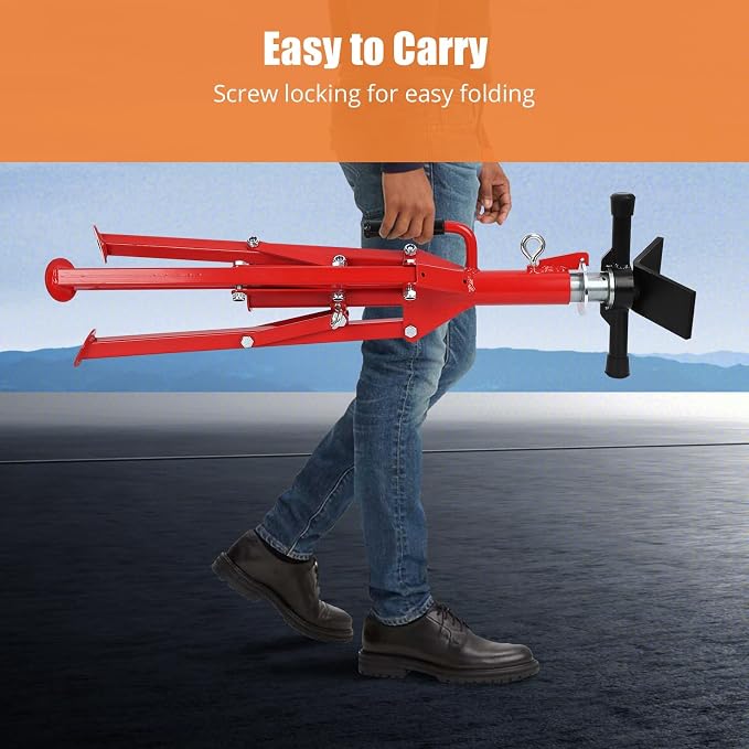 V-Head Pipe Jack Stand, 2500 Lbs Heavy-Duty Steel Pipe Stand - Image 7