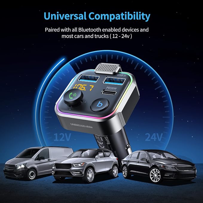 UNBREAKcable Bluetooth FM Transmitter - Image 7