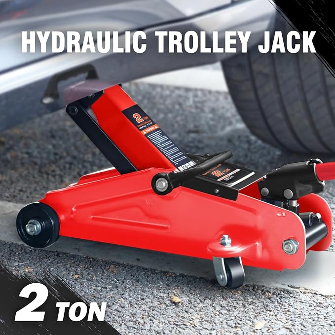 DNA MOTORING Floor Jack 2 Ton Capacity, Fast Lift Low Profile Hydraulic Trolley - Image 2
