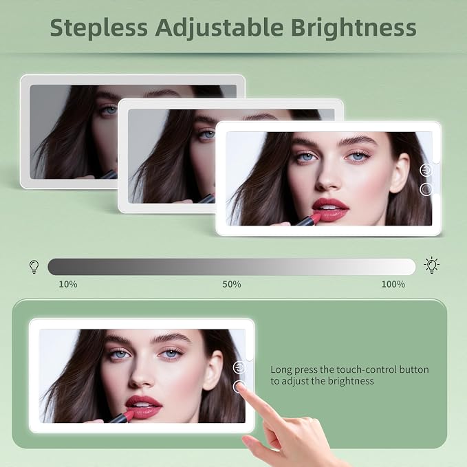2 Pcs Car Sun Visor Vanity Mirror, Dimmable Rear View Visor Makeup Mirror - Image 4