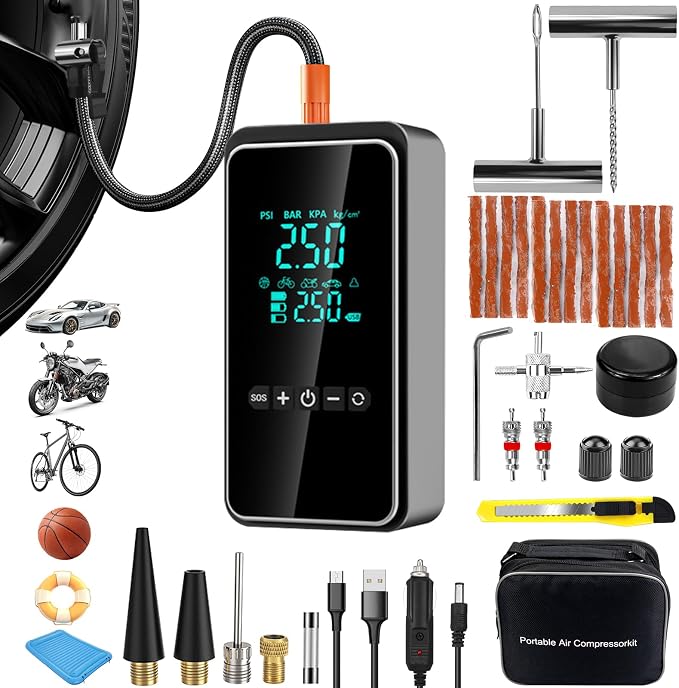 Tire Inflator Portable Air Compressor by HYHJMISTY